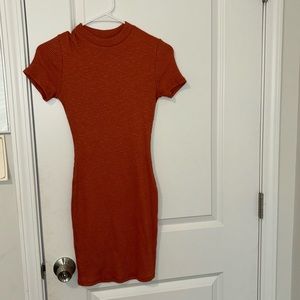 Orange mini dress